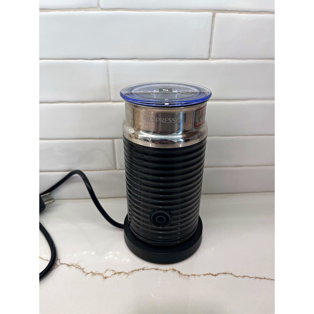 Nespresso Aeroccino 3 Electric Milk Frother & Warmer, Black/Silver, 120V